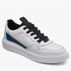 NWOT Karl Lagerfeld Men’s White Leather Lace-up Sneakers Size 12, 13